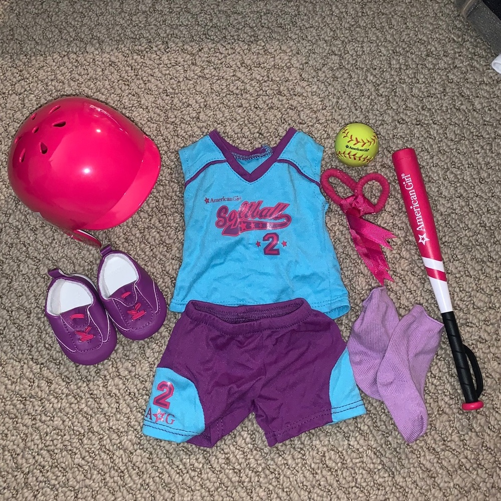 American Girl Doll Softball Oufit